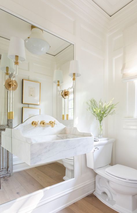 Lauren Oshie, Floating Marble Vanity, Garden Hideaway, Marie Flanigan, Floating Sink, Virginia Homes, Marble Vanity, Marble Bathroom, Cheap Decor