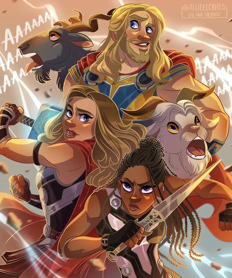 Thor Jane, Marvel Live, Love Thunder, Draw Love, Choose Your Fighter, Thor Comic, Thor Love And Thunder, Avengers Art, Love And Thunder