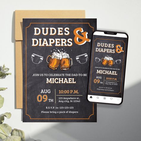 Pamper Party Ideas For Men, Guys Baby Shower Ideas, Men’s Diaper Party Ideas, Dudes And Diapers Party Decorations, Men’s Baby Shower Ideas, Dadchelor Party Ideas, Dad Shower Ideas, Men Baby Shower Ideas, Diaper Party Themes