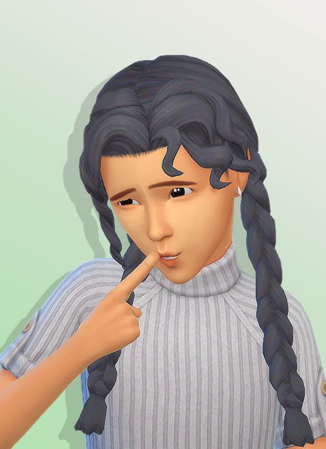 #04 | celeschul on Patreon Sims 4 Children, Sims Hair, Braids For Kids, Sims 4 Cc Finds, Ts4 Cc, Sims Mods, Maxis Match, Sims Cc, Kids Hairstyles