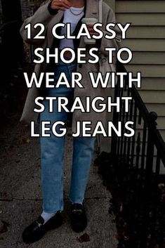 Jeans Shoes Outfit, Classy Shoes, Straight Fit Jeans, Fashion Mistakes, Shoes With Jeans, Style Mistakes, Nice Tops, Straight Jeans, Straight Leg Jeans