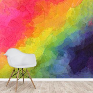 Joyful Wallpaper, Ombre Painted Walls, Abstract Wall Murals, Rainbow Wall Mural, Rainbow Mural, Ombre Wall, Kids Room Murals, Disney Rooms, Room Wall Painting