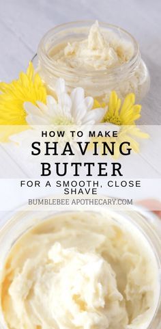 Shaving Butter, Homemade Shaving Cream, Butter Recipes Homemade, Shave Butter, Diy Lotion, Homemade Lotion, Homemade Soap Recipes, Diy Beauty Recipes, Homemade Bath Products