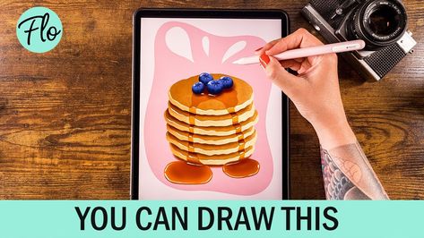 Color Palette: Pancakes | Art with Flo on Patreon Pancakes Art, Digital Drawing Tutorial, Art With Flo, Pancake Drawing, Ipad Kid, Landscape With Trees, Pancake Art, Trees Art, Drawing Tutorials For Beginners