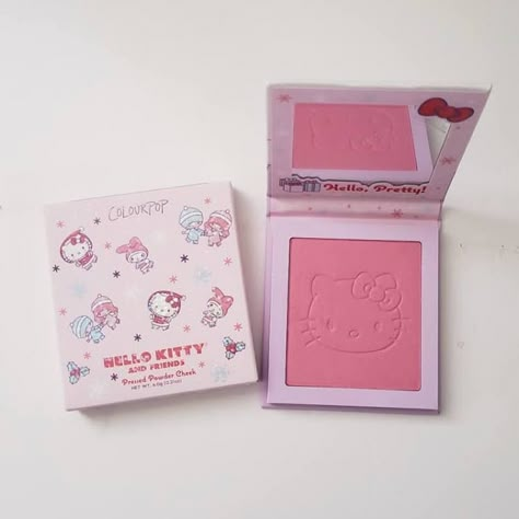 Colourpop Blush, Hello Kitty Shoes, Hello Kitty Makeup, Cute Nail Polish, Makeup Accesories, Hello Kitty Aesthetic, Makeup Help, Hello Kit, Kawaii Core