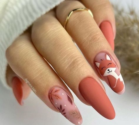 November Nails Colors, November Nail Designs, Fox Nails, November Nails, Fall Nail Trends, Simple Gel Nails, Thanksgiving Nails, Fall Nail Art, Autumn Nails