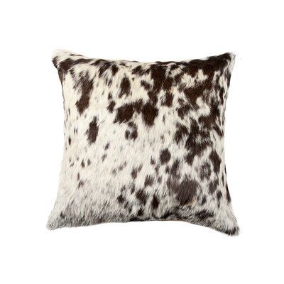 Union Rustic Coffelt Throw Pillow Color: Chocolate White Cleaning Naturally, Cowhide Decor, Cowhide Pillow, Farmhouse Inspired Decor, Animal Print Pillows, Leather Throw Pillows, Throw Pillows White, Cowhide Pillows, Linen Bedroom