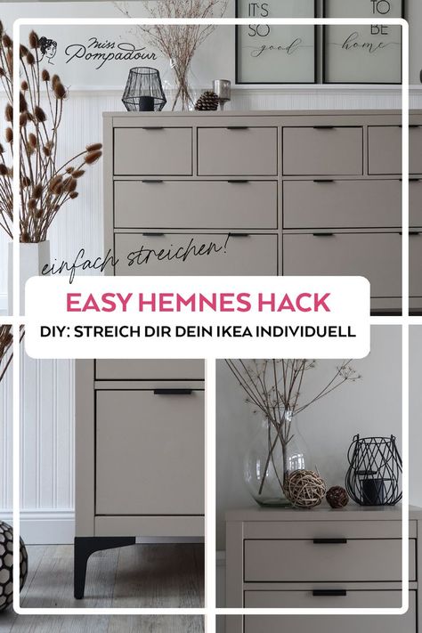 Ikea Hemnes Diy, Ikea Hemnes Hack, Ikea Makeover, Ikea Crafts, Ikea Inspiration, Ikea Furniture Hacks, Ikea Hemnes, Ikea Storage, Furniture Rehab