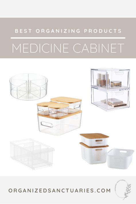 Bathroom Medicine Organization, Medicine Cabinet Organization Kitchen, Medicine Closet, Large Medicine Cabinet, Organizing With Baskets, Closet Organized, Medicine Organizer, Medicine Cabinet Organization, Medication Storage