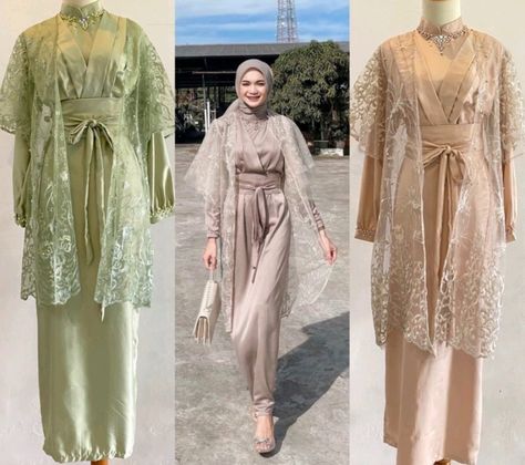 Kebaya Sage Green Hijab, Dress Lebaran 2023, Dress Brokat Modern, Braidsmaid Dresses, Kebaya Modern Dress, Kebaya Dress, Mode Abaya, Fashion Muslim, Muslim Dress