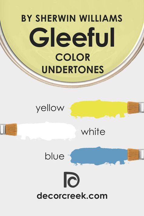 Undertone of Gleeful SW 6709 Paint Color by Sherwin-Williams The Undertones, Trim Color, Coordinating Colors, Sherwin Williams, Paint Color, Paint Colors, Paint, Feelings, Yellow