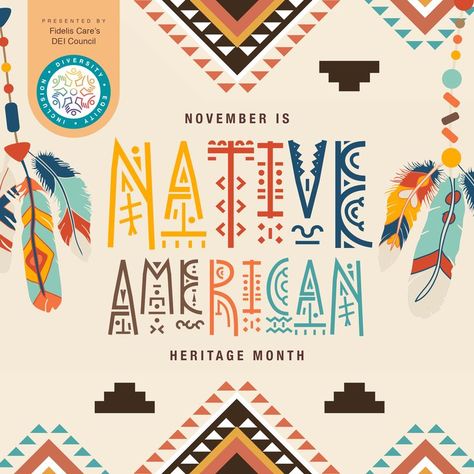 November is Native American Heritage Month. During this time, we celebrate the rich and diverse cultures, traditions, histories, and important contributions of Native people, while educating the general public about tribes and raising awareness concerning the unique challenges Native people have faced in both their lifetimes and those of their ancestors. To learn more, visit https://nativeamericanheritagemonth.gov/. Native American Education, Native American Thanksgiving, Native American Art Projects, Native Quotes, Indigenous Education, Native American Music, Native American Print, Native American Heritage Month, Indigenous Peoples Day