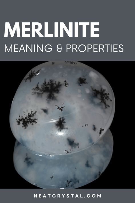 Merlinite is a white chalcedony crystal containing dendrites named after Merlin the wizard due to the stone’s ability to attract magical and mystical experiences. Merlinite is ideal for increasing intuitive abilities, creating inner balance, and connecting with the spirit realm. Merlinite Crystal Meaning, Merlinite Crystal, Merlin The Wizard, Crystal Identification, Healing Chakras, Ancient World History, Spirit Realm, Chalcedony Crystal, Small Minds