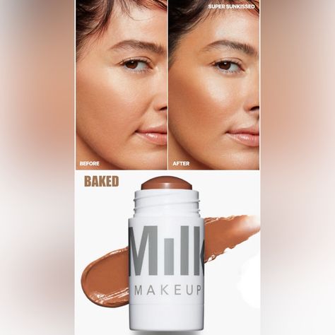 Milk Makeup Matte Bronzer .19 Oz / 5.7g Shade: Baked Is A Medium Bronze W/Matte Finish * Long-Wearing Creamy Formula That Blends Beautifully & Seamlessly. Hydrating, Easy To Apply, Can Blend W/Fingertips Multipurpose Face & Body See Pictures For Details * Contour Products, Bronzer Stick, Matte Bronzer, Milk Makeup, Makeup Makeup, Bronzer, Face And Body, Milk, Make Up