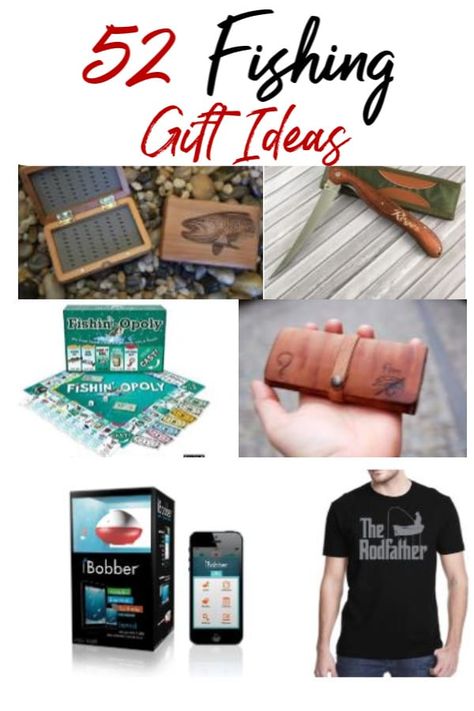 Finding fishing gift ideas can be hard if your fisherman already has everything. That's where these 52 fishing gifts come into play. They're perfect for any outdoors man (or woman!)! Fishing Gifts For Grandpa, Diy Fishing Gifts Homemade, Fishing Birthday Gift Ideas For Men, Gifts For Fisherman Christmas, Gifts For Fishing Lovers, Fisherman Gift Ideas, Fishing Gift Basket Ideas, Fishing Gifts For Boyfriend, Fishing Gift Basket