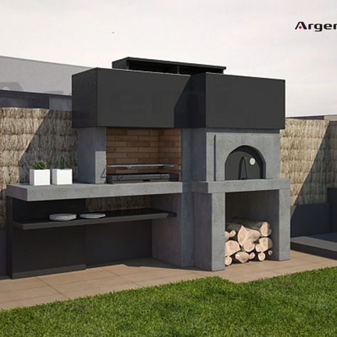 Pizza Oven Outdoor Kitchen, Brick Bbq, Barbecue Design, Outdoor Barbeque, Outdoor Fireplace Designs, Modern Outdoor Kitchen, Outdoor Kitchen Decor, Outdoor Kitchen Bars, Outdoor Bbq Kitchen