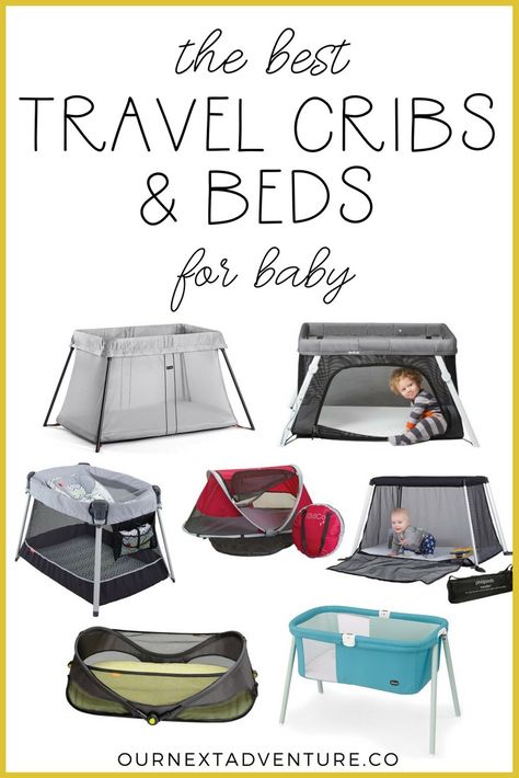 A round up of the best travel cribs and beds for baby, tested and well-loved by traveling families. #familytravel #travelgear // Family Travel | Baby Travel | Best Travel Bed | Portable Travel Crib | Flying with Baby | Best Pack and Play | Travel Bassinet | Family Travel Gear | Travel Crib Reviews | Brica | BabyBjorn | Lotus | KidCo Peapod | Phil&Teds Travel Crib Bedding, Travel Baby Bed, Best Pack And Play, Flying With Baby, Baby Camping, Baby Travel Bed, Portable Baby Bed, Travel Bassinet, Portable Bed