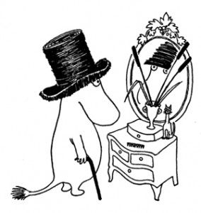 Moominpappa wearing the Hobgoblin's hat Moomin Tattoo, Moomin Books, The Moomins, Moomin Shop, Moomin Valley, Tove Jansson, Childhood Books, Top Hat, Facts About