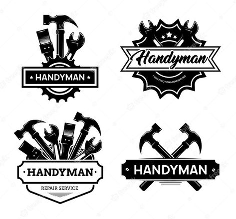 Tool Logo Design, Maintenance Logo, Handyman Logo, Plumbing Logo, Tool Logo, Zestaw Ikon, Woodworking Logo, Craft Logo, Flat Icons Set