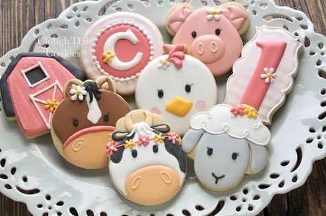 Clough'D 9 Cookies & Sweets Barnyard Cookies Decorated, Moo Moo Im Two Cookies, Farm Cookies Decorated, Cow Baby Shower Cookies, Cow Cookies Decorated, Cow Print Cookies, Farm Animal Sugar Cookies, Cow Sugar Cookies, Barnyard Cookies