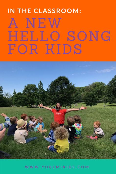 Hello Song For Kids, Preschool Circle Time Songs, Transition Songs For Preschool, Greeting Song, Welcome Songs, Hello Song, Transition Songs, Welcome To Kindergarten, Circle Time Songs