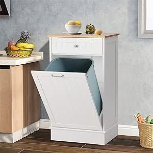 Hidden Trash Can Kitchen, Trash Bin Cabinet, Wood Laundry Hamper, Tilt Out Laundry Hamper, Hide Trash Cans, Dog Proof Trash Can, Bin Cabinet, Kitchen Waste Bin, Trash Can Cabinet