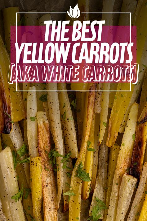 This is the best white carrots (aka yellow carrots) recipe! Simply roasted with minimal ingredients, allowing your produce to shine. Yellow Carrots, Pasta For Dinner, Salad For Lunch, Carrots Recipe, Carrot Recipes, Quick Easy Recipes, Different Vegetables, Veggie Side Dishes, Asparagus Recipe