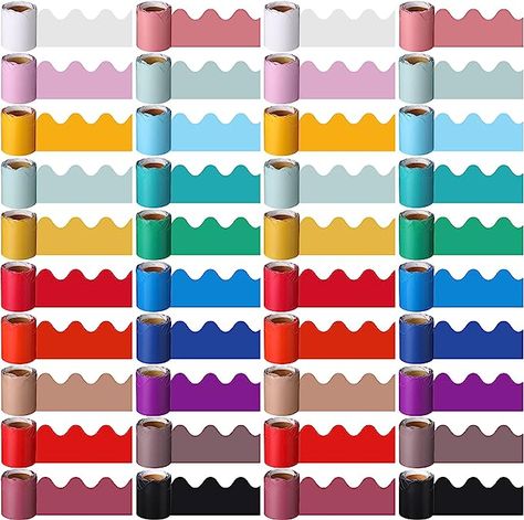 Amazon.com: Ctosree 40 Rolls 656 Feet Scalloped Bulletin Board Borders in 20 Colors Colorful Classroom Borders for Bulletin Board Decoration Bulletin Board Trim Boarders for Classroom Bulletin Board : Office Products Bulletin Board Decoration, Classroom Borders, Colorful Classroom, Classroom Bulletin Board, Bulletin Board Borders, Bulletin Board Decor, Classroom Bulletin Boards, Board Decoration, Teacher Supplies