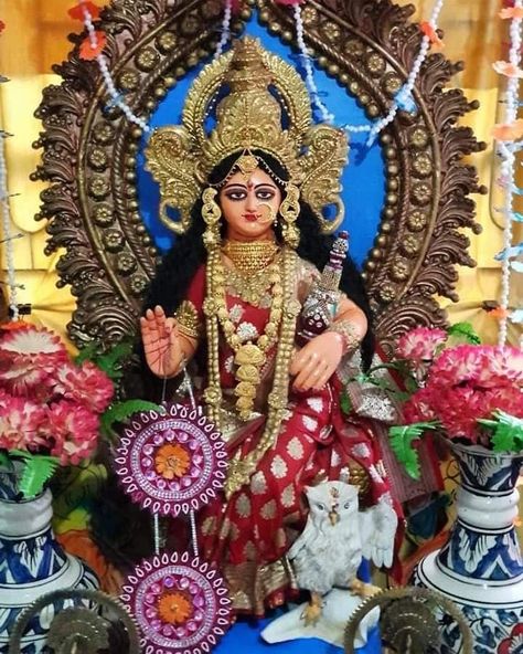 Lokkhi Thakur, Lokkhi Puja, Ma Laxmi, Ma Lakshmi, Laxmi Maa, Hindu Statues Goddesses, Saraswati Mata, Maa Laxmi, Photos Of Ganesha