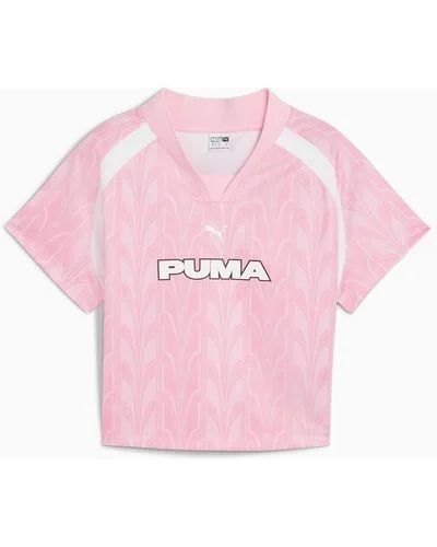 Pink Football Shirt, Baby Tee Shirt, Puma Football, Pink Football, Puma Outfit, For The Streets, Baby Tee Shirts, Pink Pumas, Best Friend Outfits