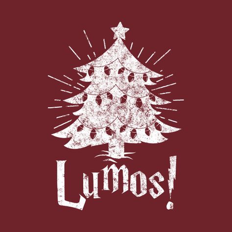 Check out this awesome 'Christmas+-+LUMOS%21+%28Harry+Potter+Inspired%29' design on @TeePublic! Harry Potter Christmas Shirt, Harry Potter Christmas Decorations, Geek Christmas, Harry Potter Christmas Tree, Hogwarts Christmas, Christmas Graphic Design, Harry Potter Pin, Harry Potter Artwork, Santa Svg