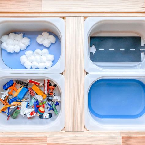 Sensory Storage, 2023 Vehicles, Sorting Table, Ikea Flisat Table, Toddler Sensory Bins, Flisat Table, Transportation Activities, Transportation Preschool, Ikea Table