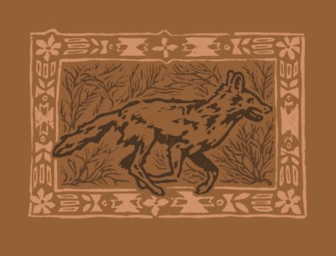 Nails Animation, Coyote Illustration, Coyote Aesthetic, Coyote Wallpaper, Animal Wallpaper, Animal Tattoos, Linocut Prints, New Wall, 로고 디자인