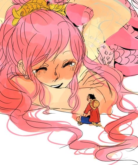 Luffy Shirahoshi | One Piece - Lovely Characters | Pinterest Shirahoshi Fanart, Princess Shirahoshi, Fishman Island, Piece Icons, The Pirate King, Anime Uwu, The Pirates, One Piece Drawing, One Piece Images