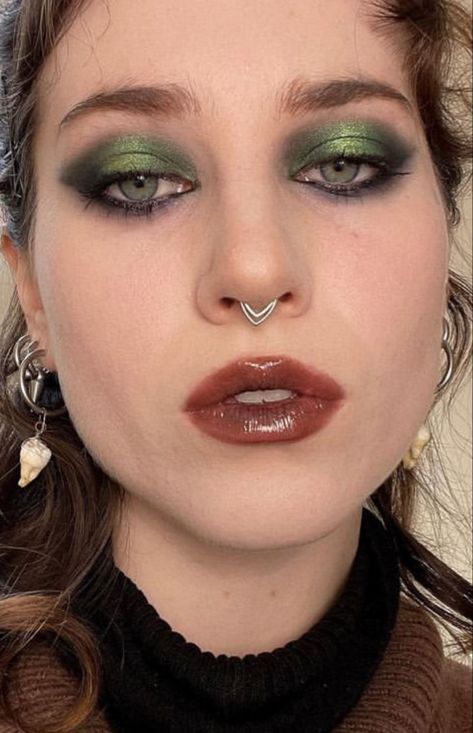 Dark Moody Makeup, Whimsy Goth Makeup, Whimsigothic Makeup, Elphaba Makeup, November Makeup, Fancy Accessories, Witch Makeup, Makeup Board, Goth Makeup