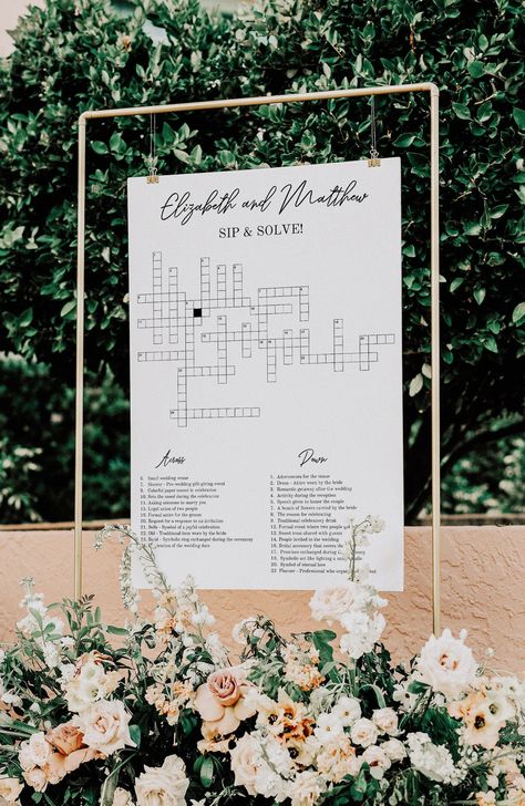 Wedding Crossword Puzzle Large Sign, Minimalist Wedding Printable Crossword Game With Answer Key, Instant Download, Corjl - Etsy Crossword Wedding, Wedding Crossword Puzzle, Wedding Printable, Large Sign, Wedding Wall, Diy Wedding Decorations, Crossword Puzzle, Wedding Printables, Minimalist Wedding