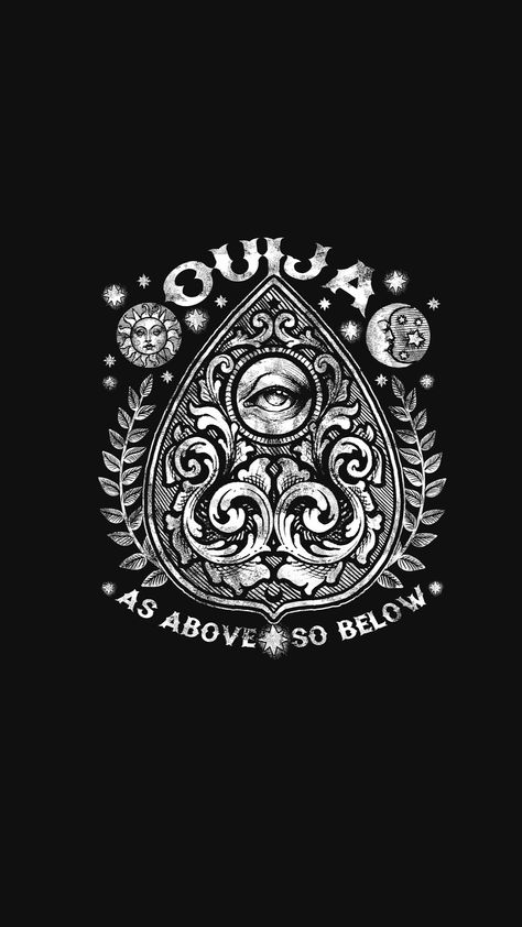 Oujia Board Wallpapers, Ouija Background, Ouija Board Wallpaper, Witchy Background, Ouija Tattoo, Wiccan Wallpaper, Drawing Hacks, Beautiful Darkness, Lock Screen Backgrounds