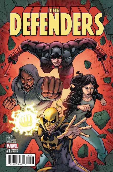 Defenders Vol 5 1 | Marvel Database | Fandom Defenders Marvel, The Defenders, Marvel Knights, Marvel Drawings, Luke Cage, Comic Drawing, Marvel Series, Marvel Comics Art, Marvel Girls