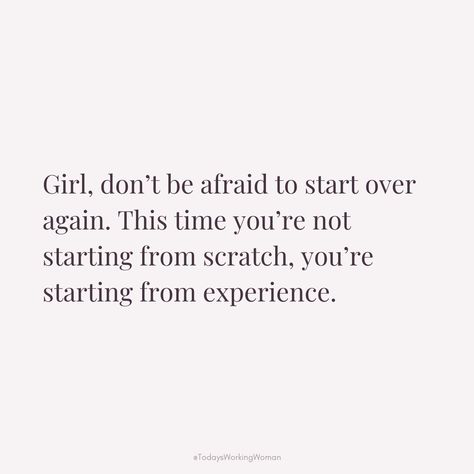 Life’s journey can often feel like a series of beginnings and endings, but each reset brings invaluable lessons. Embrace your growth and recognize the strength you’ve gained through every challenge. Remember, it’s not about where you begin, but how far you've already come. 

#selflove #motivation #mindset #confidence #successful #womenempowerment #womensupportingwomen ⁠
⁠ Selflove Motivation, Starting Over Again, Dont Be Afraid, Women Supporting Women, Memes Quotes, A Series, Women Empowerment, Feel Like, Self Love