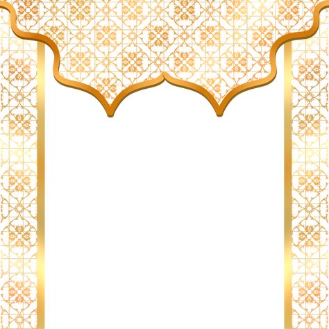 Golden Islamic Pattern Border Background Islamic Design, Islamic Border, Background Islamic, Tree Saw, Wedding People, Islamic Design, Cityscape Photos, Logo Banners, Islamic Pattern