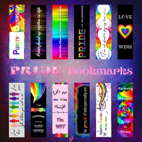 Pride Stuff, Creative Bookmarks, Printable Bookmarks, Out Of The Closet, Cute Bookmarks, Random Quotes, Bookmarks Printable, Love Is Love, Lgbtq Pride