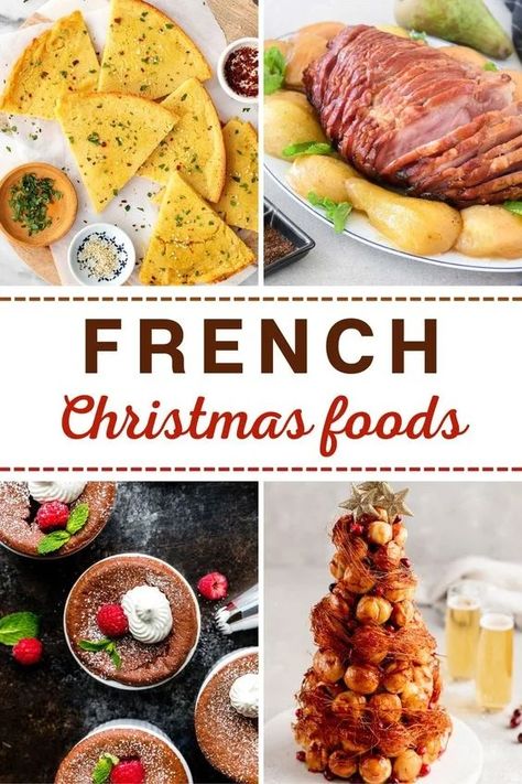 French Christmas Food Recipes For a Tastier Holiday! French Christmas Food Traditional, Elegant Christmas Party Food, Christmas Menus Ideas, French Thanksgiving Recipes, International Christmas Recipes, French Christmas Dinner, Spanish Christmas Food, Authentic French Recipes, French Christmas Food