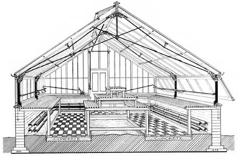 Greenhouse Drawing, Passive Solar Greenhouse, Solar Greenhouse, Victorian Greenhouses, Dome Greenhouse, Cold Frames, Architecture Blueprints, Build A Greenhouse, Home Greenhouse