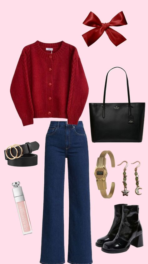 aesthetic it girl fall winter cute casual outfit cherry red Cute Casual Outfit, Cute Winter Outfits, It Girl, Girl Falling, Cherry Red, Winter Outfit, Cute Casual Outfits, Casual Outfit, Winter Outfits