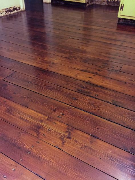 Refinishing Wood Floors - Wide Plank Pine - Restoring Refinishing Wood Floors, Pine Wood Floors, Old Home Renovation, Refinish Wood Floors, Pine Wood Flooring, Diy Wood Floors, Light Wood Kitchens, Old Wood Floors, Rustic Wood Floors