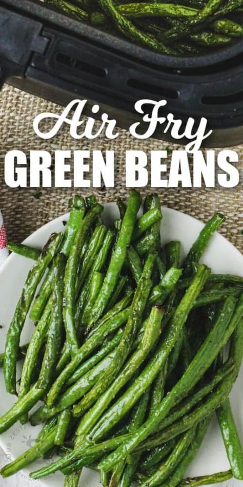 Crispy Beans, Fried Green Bean Recipes, Air Fryer Green Beans, Air Fried Green Beans, Healthy Green Beans, Crispy Green Beans, Air Fryer Recipes Appetizers, Parmesan Green Beans, How To Cook Greens