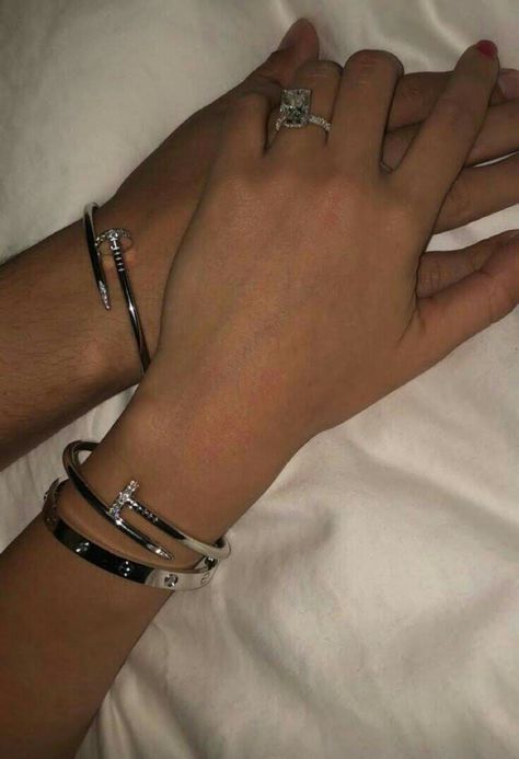 Austin Mcbroom and Catherine Paiz.💘 Bracelets And Rings, Matching Bracelets, Two People, Cartier, Bed, Instagram