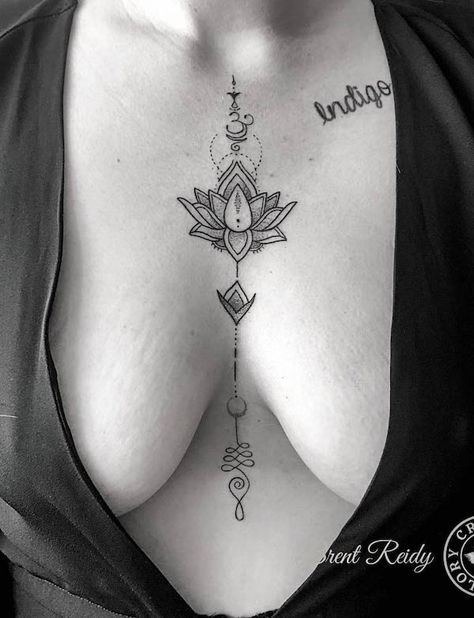 Chest Tattoo Female Upper, Geometric Tattoo Sleeve Designs, Small Star Tattoos, Small Chest Tattoos, Torso Tattoos, Ankle Tattoos For Women, Boho Tattoos, Planet Tattoos, Chest Tattoos For Women