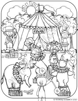 FREE Circus coloring page - PRINTABLE - by... by Melonheadz | Teachers Pay Teachers Circus Coloring Pages, Whimsical Circus, Circus Classroom, Chibi Coloring, Melonheadz Clipart, Chibi Coloring Pages, Education Poster Design, Coloring Page Ideas, Circus Theme