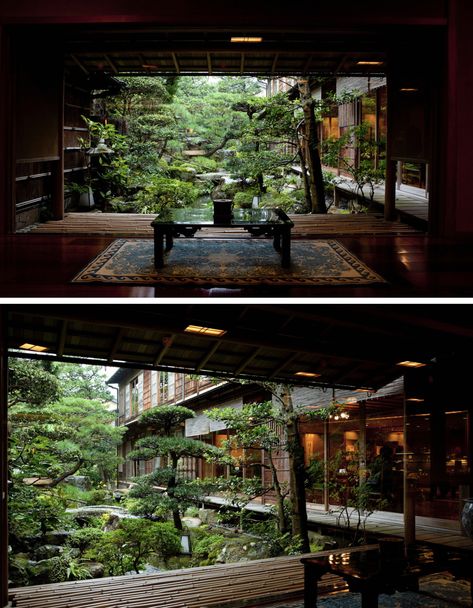 Japan Beautiful Places, Japan Architecture Traditional, Japan Traditional House, Japanese House Exterior, Environment Studies, Biophilic Architecture, Modern Japanese House, Places In Japan, Japanese Hotel